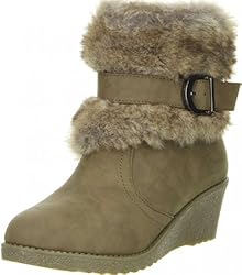 ConWay Damen Winterstiefeletten Snowboots beige, Größe:38;Farbe:Beige