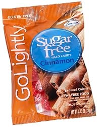 GoLightly Sugar Free Cinnamon Candy, 2.75-Ounce Bags (Pack of 12)