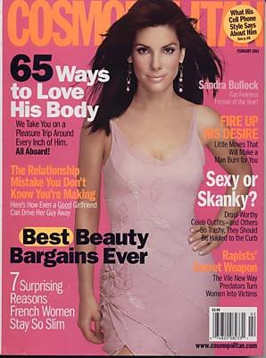 Cosmopolitan Magazine February 2003 Sandra Bullock