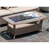 Loggia Glass Top Wicker Coffee Table