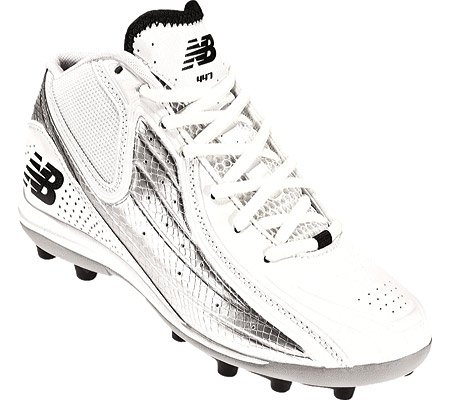 New Balance 447 Mid Youth Lacrosse / Football Cleats - White