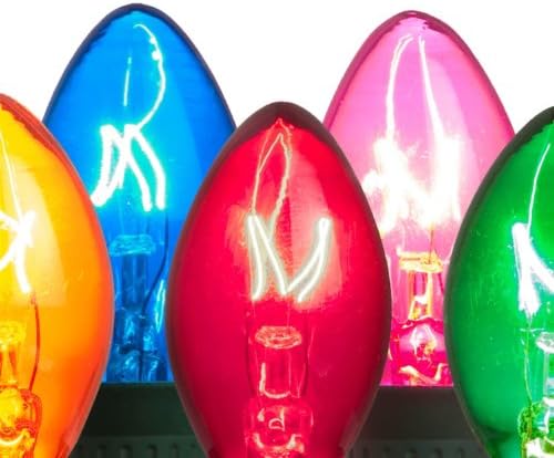 C7 Transparent Bulbs; Multi; Box of 25