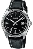 Casio - MTP-1302L-1AVEF - Montre Homme - Quartz Analogique - Cadran Noir - Bracelet Cuir Noir