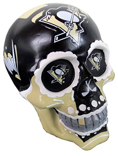 Pittsburgh Penguins NHL Resin Sugar Skull Desk Ornament Pittsburgh Penguins NHL Resin Sugar Skull Desk Ornament