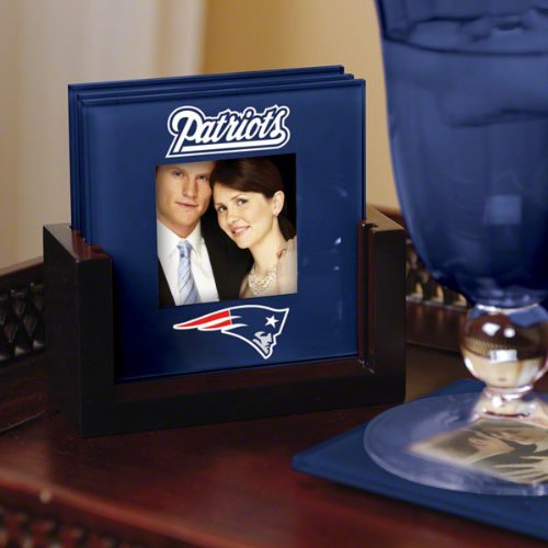 New England Patriots Glass Photo Coaster Set