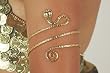 Gold Tone Upper Arm Snake Bracelet-JP070
