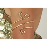 Gold Tone Upper Arm Snake Bracelet-JP070