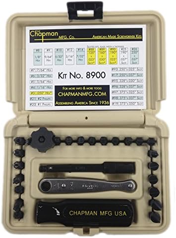 Chapman MFG #8900DT Desert Tan Slotted hand tools Screwdriver Kit USA Made Gun Kit Firearm Kit Dental Equipment Kit Lab Equipment Kit Slotted Screwdriver Set