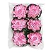 Simply Essentials Best Floating Flowers Set of 6 Pink Flowers for Weddings - Pools - Flower Arrangements - Centerpieces - Floral - Wedding Decorations - Hot Tubs - Large Pink - 6 1/2 Inch Each