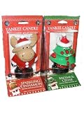 Yankee Candle- Electric Home Fragrance Unit 2-pack Bundle- 1 Sparking Cinnamon Reindeer - 1 Balsam Cedar Christmas Tree