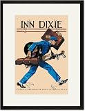 Black Framed/Matted Print 17x23, Inn Dixie