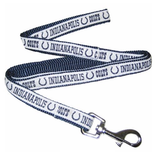 Indianapolis Colts White Woven Team Pet Leash (Small)