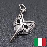 ベネチアンマスクのシルバーチャーム:中世の医者の仮面 CHARMS&Co.:イタリア製