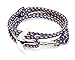 VIRGINSTONE Silver Plating Anchor on Filigree Nylon Ropes Nautical Bracelets
