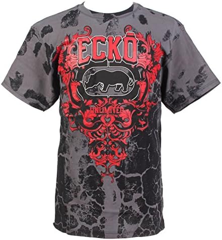 ecko unltd. MMA Men's Rise Up Short Sleeve Tee Shirt Real Black Small