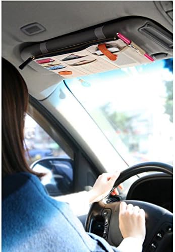 SIMMER Multi-function Colorful Auto Car Visor Vehicle Sun visor Storage /Tissue Bag Holder A09-4-012 (white)
