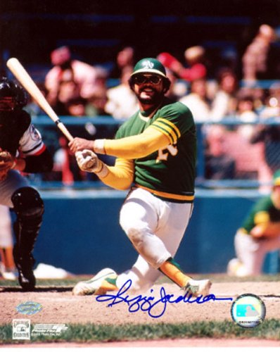 Reggie Jackson Oakland Athletics - Green/Action - 8x10 Autographed Photograph