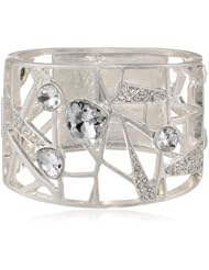 Kenneth Cole New York "Limelight" Crystal Cut-Out Crystal Hinged Bangle Bracelet, 8"