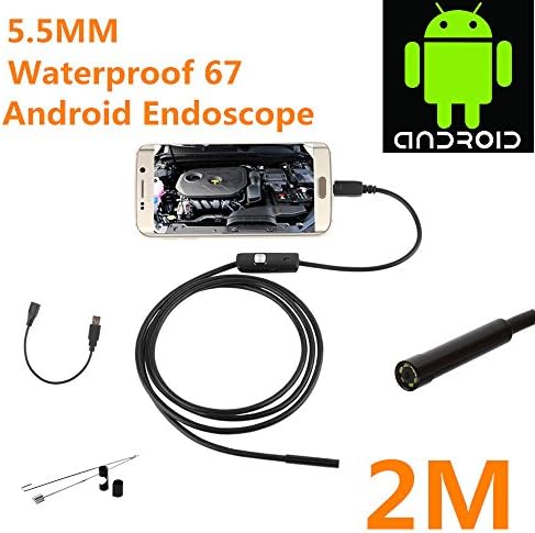 Android OTG Endoscope 5mm Mini Waterproof Borescope Inspection Tube Pipe Camera 2M for Samsung Galaxy S5 S6 Note 2 3 4