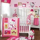 Lambs & Ivy Hello Kitty Garden 5 Piece Set, Raspberry