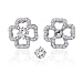14K White Gold 1/2 ct. Diamond Floral Earring Jackets