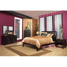 Bedroom Furniture Set 2 - Nevis Espresso - Modus Furniture - NVE-BSET-2