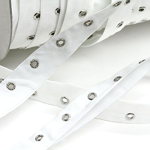 100% Cotton White Eyelet Tape, Sold by the Yard, Made in Italy