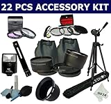 22 Pcs Kit for KODAK DX-6490 7590 Z7590, Includes: 58MM 2.0X High Definitio ....