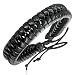 Urban Male Mens Surf Bracelet Black Plaited Leather