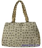 Ferragamo Brown Canvas Moderne Petunia Handbag 21-8477BR
