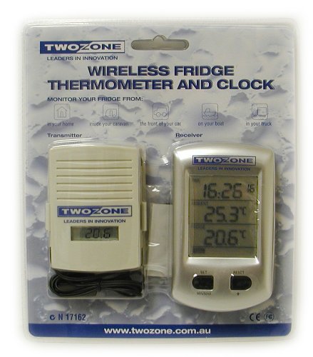 Twozone WH-0200 Digital Refrigererator Thermometer,in door and out door sensor