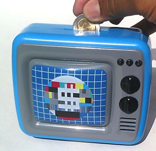 Toy ''Blue Box Savings'' Tv Shaped Piggy Bank Best Product (Rare Item)