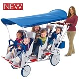 Angeles Runabout 6 Passenger Daycare Commercial Bye Bye Stoller w/ Canopy