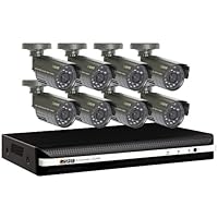 Q-See QS458-811-5 8 Channel Security Surveillance DVR System with 500 GB Hard Drive and 8 Weatherproof Color Cameras, Black