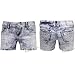 Ladies Denim Shorts LADIES MARBLEWASH LIGHT DENIM BLUE SHORTS HOT PANTS