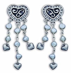 Western Bridal Pearl Chandelier Earrings