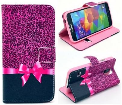 Ezydigital Fahsion Cute Picture PU Leather Flip Wallet Stand Cover With Credit Card Slots Case for Samsung Galaxy S5