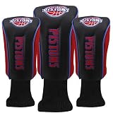 NBA Detroit Pistons Black-Red 3-Pack Golf Club Headcovers