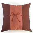Handmade Deluxe Two-Tone Cushion Cover / Pillow Sham In Chocolate Brown With Light Brown