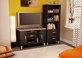 Entertainment Center Set 1 in Black/Onyx and Charcoal - Cosmos - South Shor ....