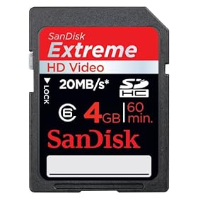 SanDisk 4GB Extreme HD Video SDHC Card
