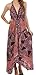 Sakkas Women's Batik Medallion Handkerchief Hem Adjustable Dress