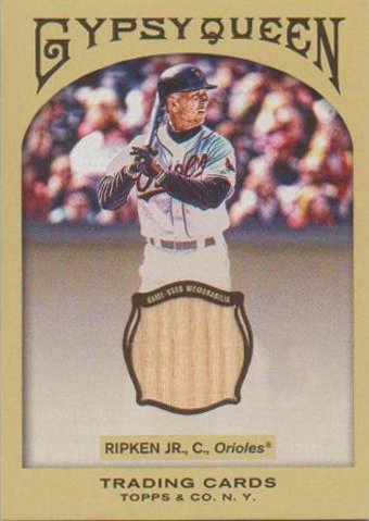 Cal Ripken Jr. 2011 Topps Gypsy Queen Authentic Game Used Bat Piece Insert Card #GQR-CR.
