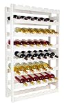 Wine Rack Wooden Shelf Bottle Shelf for 56 Bottles in Whitewash