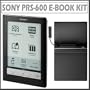 Sony PRS-600 Electronic Book Reader in Black With Sony Premium Protective Cover w/ Built-in Reading Light
