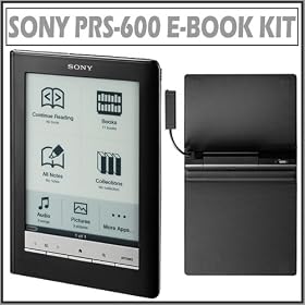 Sony PRS-600 Electronic Book Reader in Black With Sony Premium Protective Cover w/ Built-in Reading Light