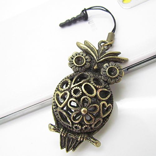 Winnema Stylish Retro key chain 3.5mm Metallic big owl Pattern Cellphone Charms Anti-Dust Dustproof Earphone Audio Headphone Jack Plug Stopper for iPhone 3 3GS 4 4S 5 5S 6 6 Plus iPad Samsung Galaxy S2 S3 S4 S5 S6 Note 2 3 10 HTC Sony Nokia Motorola LG