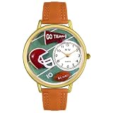 Whimsical Watches Unisex Football Tan Leather Watch #G0820008