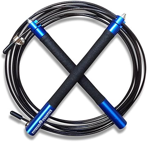 Best Aluminum Crossfit Jump Rope - Perfect For Boxing,Double Unders,MMA and WOD'S - Latest design - Fully adjustable 10 ft cable - For men, women and children - FREE EBOOK