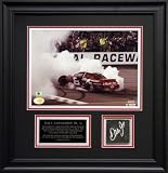 Dale Earnhardt Jr. Framed 11x14 Photograph with Autographed Race Used Tire Piece